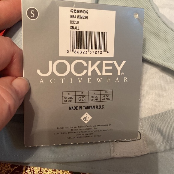 NWT Jockey Activewear Sports Bra Cool Max Icicle Blue Small - Picture 5 of 9